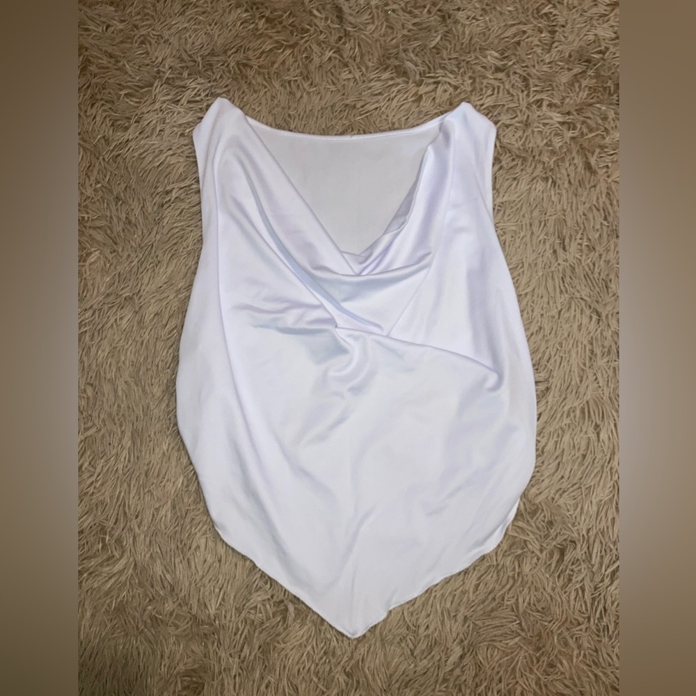 Elegant White Draped Top
